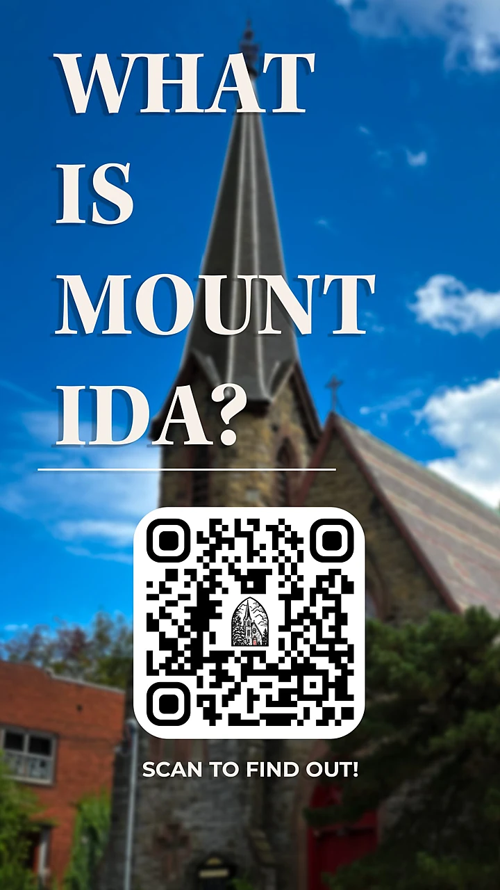 What is Mount Ida? poster designed for Mount Ida Preservation Group, Troy NY